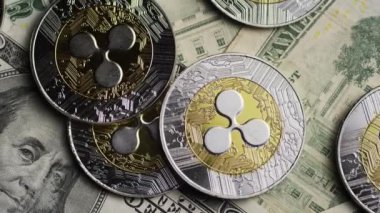 Bitcoins dijital cryptocurrency dönen çekim