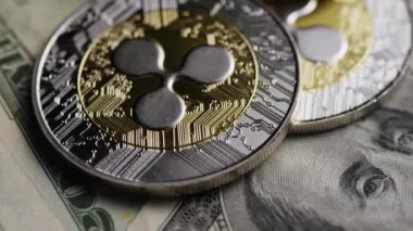 Bitcoins dijital cryptocurrency dönen çekim