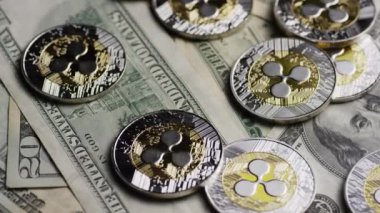 Bitcoins dijital cryptocurrency dönen çekim