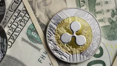 Bitcoins dijital cryptocurrency dönen çekim