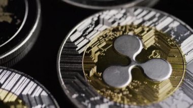 Bitcoins dijital cryptocurrency dönen çekim