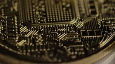 Bitcoins dijital cryptocurrency dönen çekim