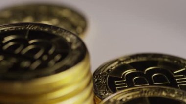 Bitcoins dijital cryptocurrency dönen çekim