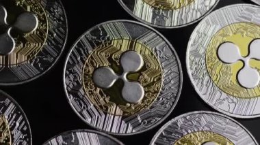 Bitcoins dijital cryptocurrency dönen çekim