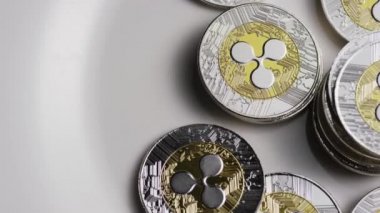 Bitcoins dijital cryptocurrency dönen çekim