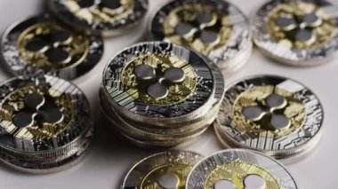 Bitcoins dijital cryptocurrency dönen çekim