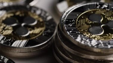 Bitcoins dijital cryptocurrency dönen çekim