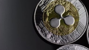 Bitcoins dijital cryptocurrency dönen çekim