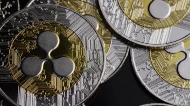 Bitcoins dijital cryptocurrency dönen çekim