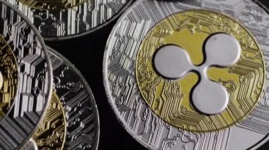 Bitcoins dijital cryptocurrency dönen çekim