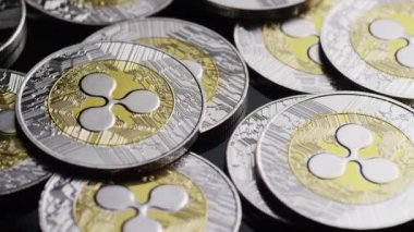Bitcoins dijital cryptocurrency dönen çekim