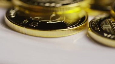 Titan Bitcoins dijital cryptocurrency dönen çekim