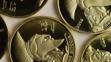 Titan Bitcoins dijital cryptocurrency dönen çekim