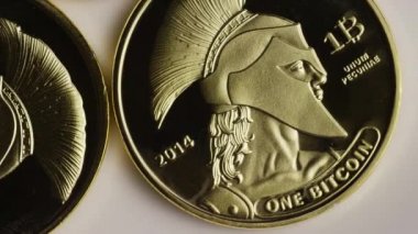 Titan Bitcoins dijital cryptocurrency dönen çekim