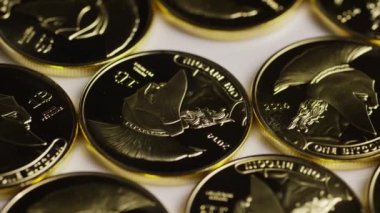 Titan Bitcoins dijital cryptocurrency dönen çekim