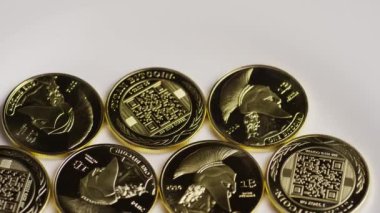 Titan Bitcoins dijital cryptocurrency dönen çekim