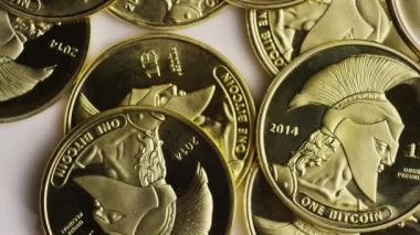 Titan Bitcoins dijital cryptocurrency dönen çekim