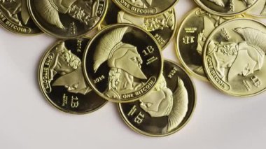 Titan Bitcoins dijital cryptocurrency dönen çekim