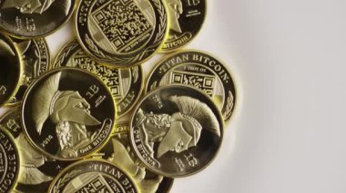 Titan Bitcoins dijital cryptocurrency dönen çekim