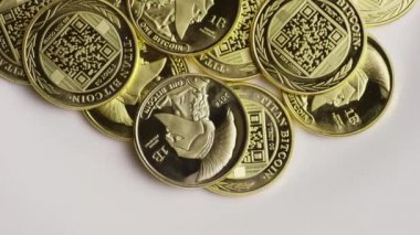 Titan Bitcoins dijital cryptocurrency dönen çekim