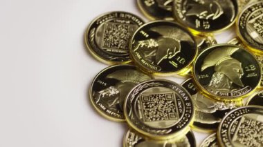 Titan Bitcoins dijital cryptocurrency dönen çekim
