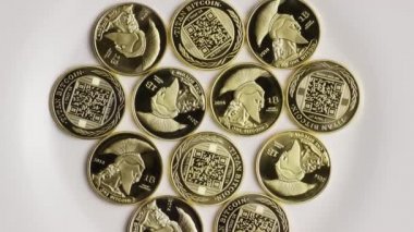 Titan Bitcoins dijital cryptocurrency dönen çekim