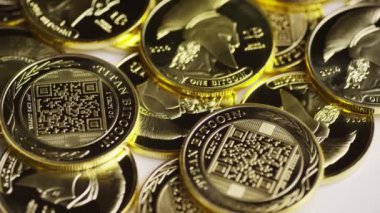 Titan Bitcoins dijital cryptocurrency dönen çekim
