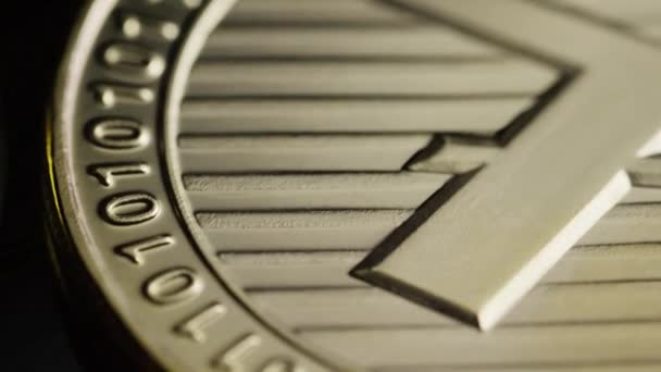 Rotating shot of Bitcoins digital cryptocurrency - BITCOIN LITECOIN — Stock Video