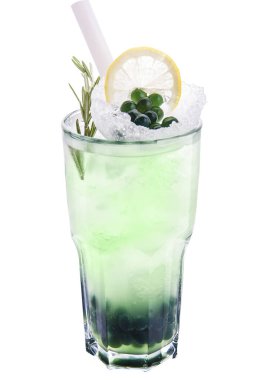 Kabarcık Çay beyaz arka plan üzerinde izole