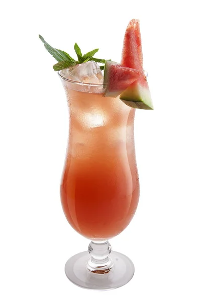 The original fruit cocktail on a white background — Stock Photo, Image