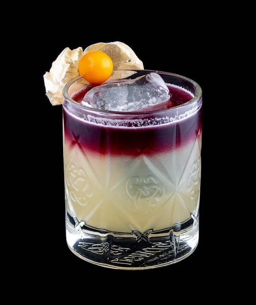 Exquise Originele Cocktails Een Zwarte Achtergrond — Stockfoto