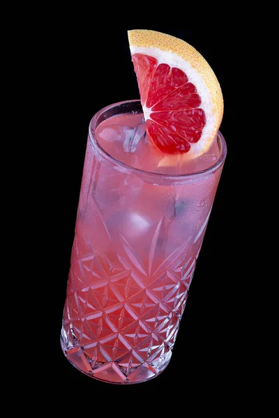 Exquise Koude Limonade Met Grapefruit Een Donkere Achtergrond — Stockfoto