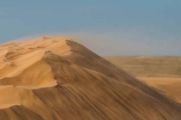 Desert Sand Dunes Clear Sunny Day Desert Landscape — Stock Photo, Image