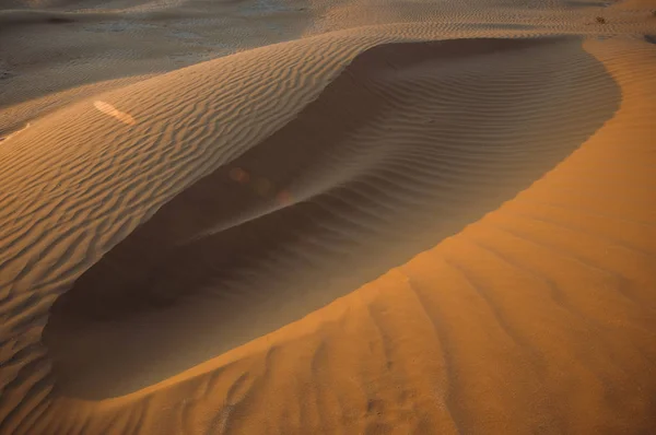 Deserto Com Dunas Areia Dia Ensolarado Claro Paisagem Deserto — Fotografia de Stock