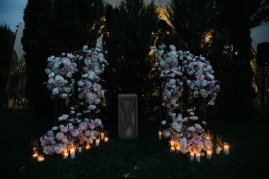 açık düğün töreni.dekorasyon ve bir açık düğün töreni dekorasyon