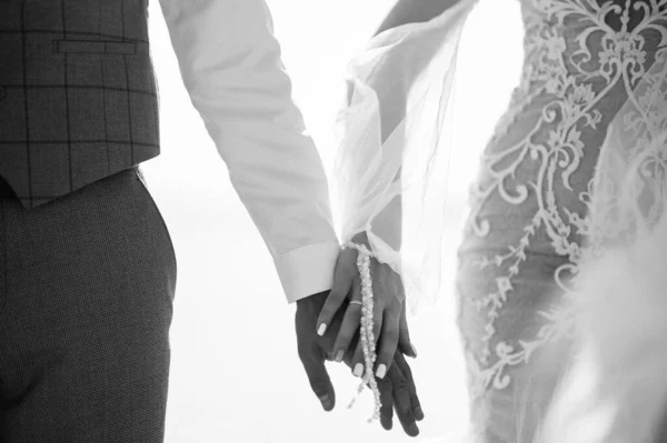 Man Woman Hold Hands Close Hands Man Woman Close — Stock Photo, Image