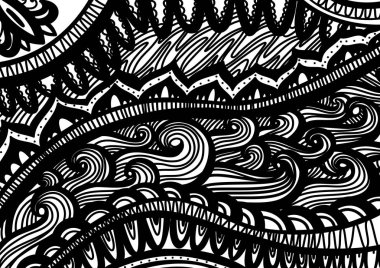 Zentangle inspared desen vektör. Elle çizilmiş resimler. Aşk bohemia kavramı düğün davetiyeleri, kartları için.