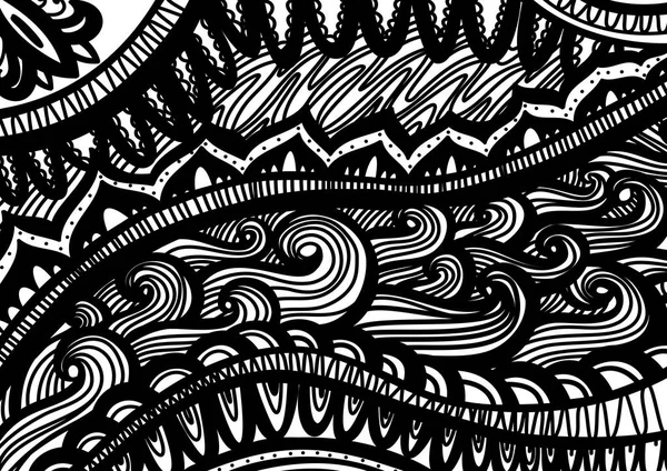 Zentangle inspared padrão Vector. Obra desenhada à mão. Conceito de boemia de amor para convites de casamento, cartões . — Vetor de Stock