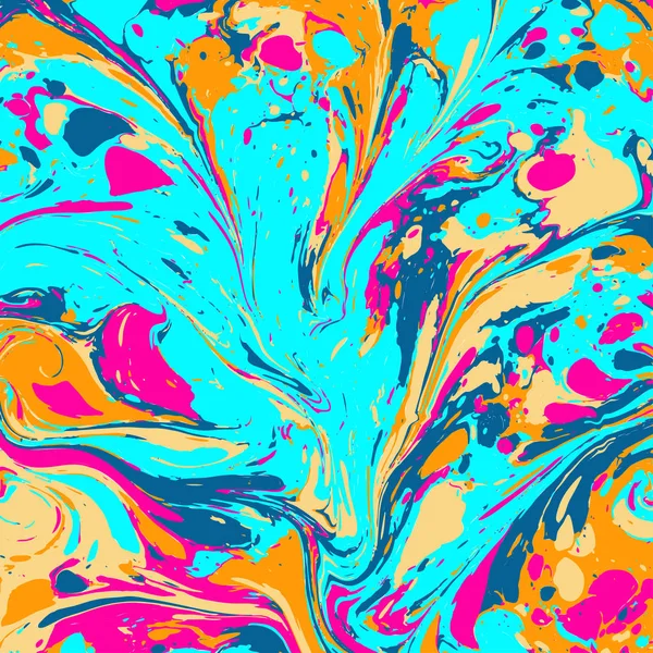 大理石 ebru 炫彩花纹背景。矢量 — 图库矢量图片