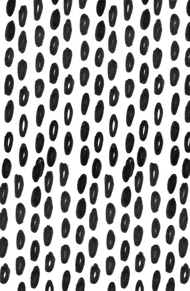 Hand getekende polka dot structuurpatroon. Stijlvolle monochroom doodles. Moderne vormgeving. — Stockfoto