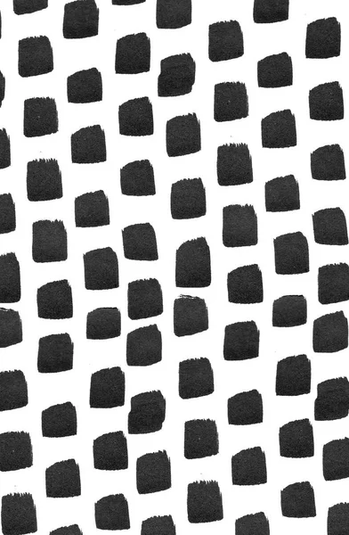 Trendy modello a scacchi disegnati a mano. Ornamento infinito a strisce disordinato con pennellate dipinte a mano nere su sfondo bianco . — Foto Stock