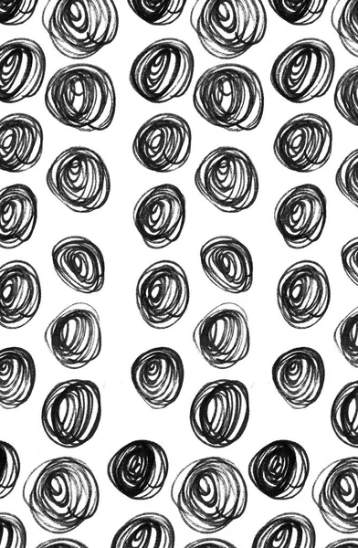 Modello Texture Pois Disegnato Mano Eleganti Scarabocchi Monocromatici Design Grafico — Foto Stock