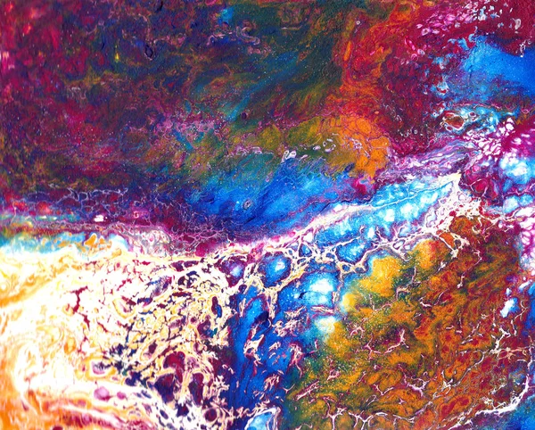 Abstract art acrylic pour picture photo. Good for background texture surface print design and your advertisement — Stock Photo, Image