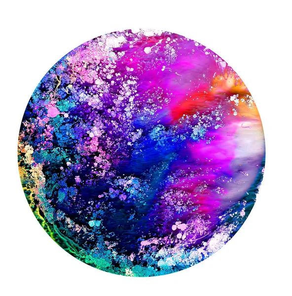 Kunst Van Vloeistof Een Petrischaal Kleurrijke Alcohol Inkt Kleurrijke Bacteriën — Stockfoto