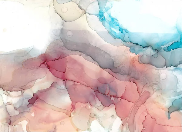 Alcohol inkt zee textuur. Vloeibare inkt abstracte achtergrond. kunst voor ontwerp — Stockfoto
