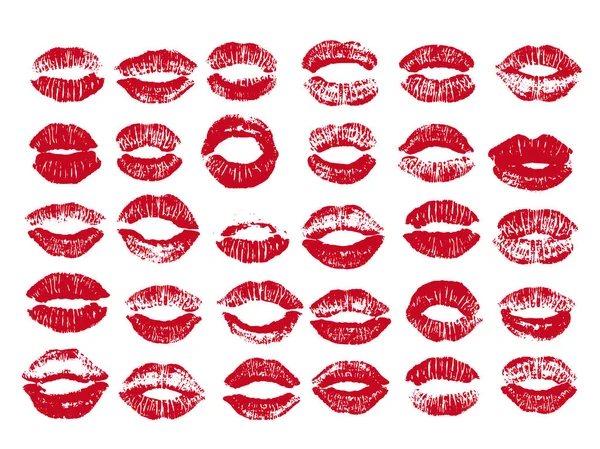 Mulheres lábios postos. Mão desenhada lábios aquarela isolado no fundo branco. Ilustração de moda e beleza . —  Vetores de Stock