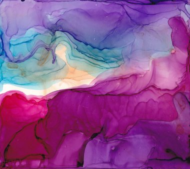 Alcohol ink multicolor texture. Fluid ink abstract background. art for design clipart