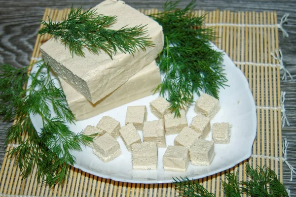 Vegetable Cheese Tofu Vegan — Stock Photo, Image