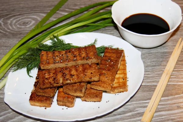 Tofu Tofu Fromage Tofu Cottage Tofu Grillé Nourriture Végétative Nourriture — Photo