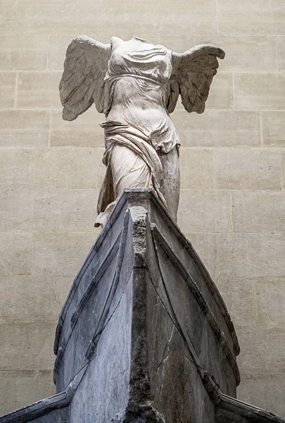 Statua Della Dea Nike Samoa Tracia Museo Louvre Parigi 图库照片